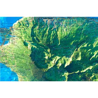 Carte en relief de La Réunion