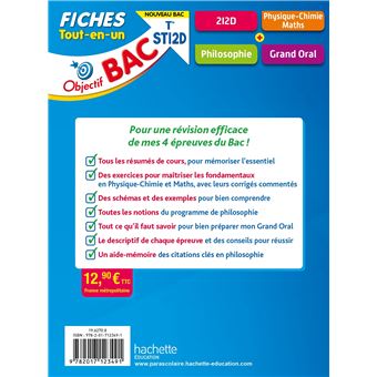 Objectif BAC Fiches  Tout-en-un Term STI2D  - Nouveaux programmes