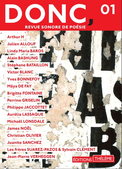 DONC, revue sonore de poèsie -  Collectif - Texte lu (CD)