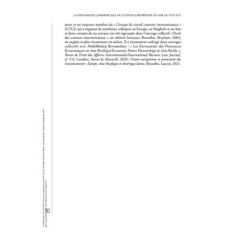 La diplomatie commerciale de l'Union Européenne en Asie du Sud-Est