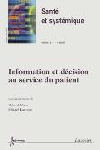 Information et decision au service du patient sante et syste