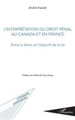 L'interprétation du droit pénal au Canada et en France