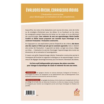 Évaluons mieux, corrigeons moins