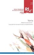 Revue française de socio-économie numéro 22 Varia