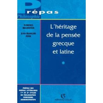 L'héritage de la pensée grecque et latine - 1