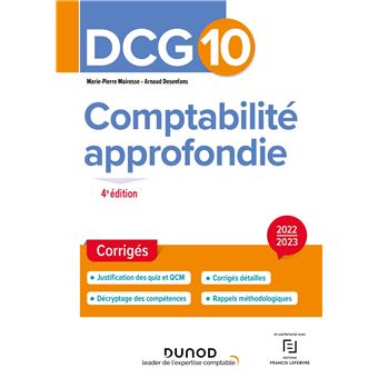 DCG 10 Comptabilité approfondie 2022/2023