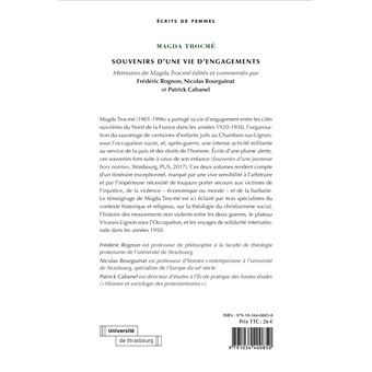 Souvenirs d'une vie d'engagements