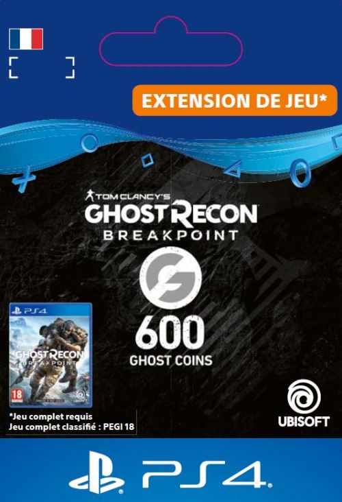 Pochette avant du jeu Code de téléchargement Ghost Recon Breakpoint 600 Ghost Coins PS4