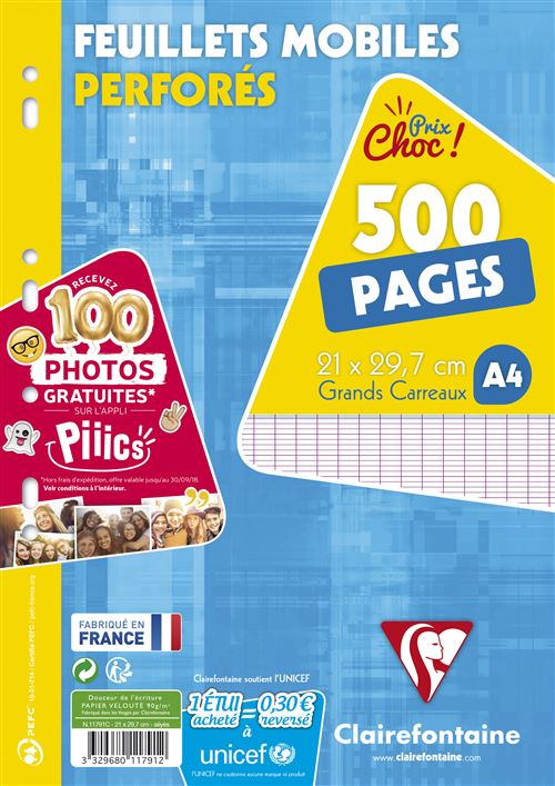 CLAIRFTN RDC9 ETUI 300+200P FEUIL A4 SY