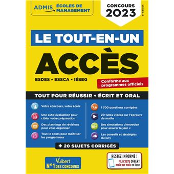 Le tout-en-un ACCES - 20 sujets corrigés - 20 tutos offerts