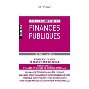 Revue française de Finances Publiques 170/2025