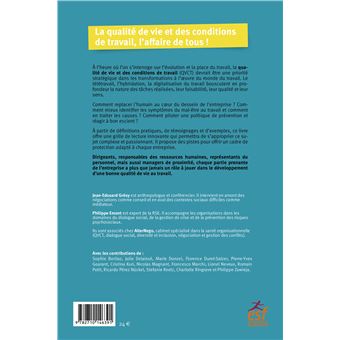 La qualité de vie et des conditions de travail, l'affaire de tous !