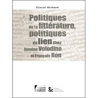 Politiques de la littérature, politiques du lien