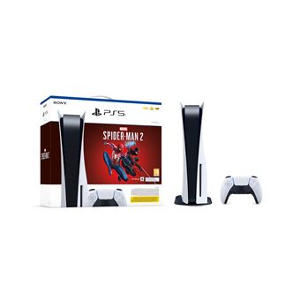 Pack Console PS5 + Manette sans fil DualSense™ + Marvel's Spider-Man 2 Blanc et Noir - 1