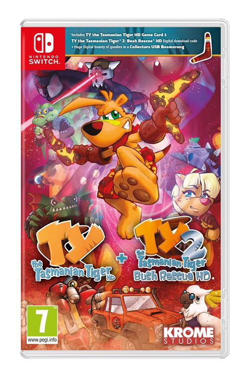 Ty the Tasmanian Tiger HD + Ty the Tasmanian Tiger 2: Bush Rescue HD Bundle Nintendo Switch
