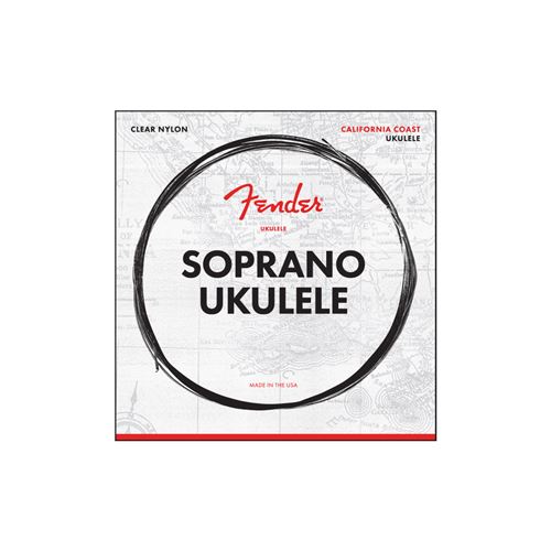 Non Communiqué Noir Fender - Jeu De Cordes Ukulélé Soprano