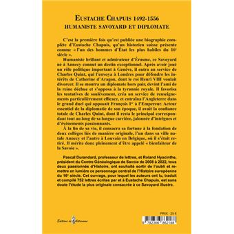 Eustache Chapuis 1492-1556, humaniste savoyard et diplomate