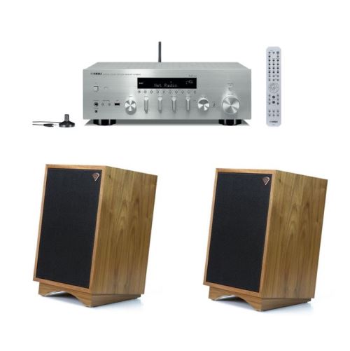 Amplificateur Yamaha R-N803D Argent + Enceinte colonne Klipsch Heresy III Walnut Vendue par paire