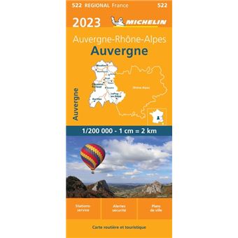 carte auvergne michelin Auvergne 2020 Échelle 1/200 000   broché   Michelin   Achat Livre 