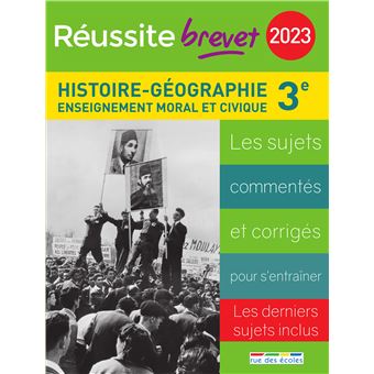 Réussite brevet 2023 histoire-géographie-EMC 3e