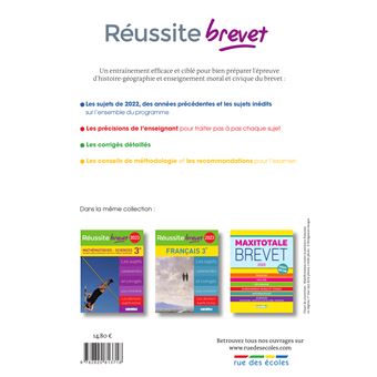 Réussite brevet 2023 histoire-géographie-EMC 3e