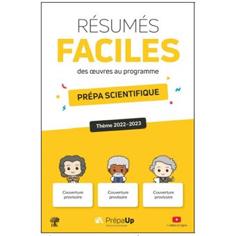 Résumés faciles des oeuvres au programme - Prépas scientifiques thème 2023-2024