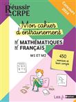 Mon cahier d'entrainement Mathématiques Français - M1 M2 - Concours 2023 et 2024