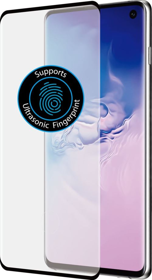 Azuri Curved Tempered Glass Rinox Armor Black Frame Galaxy S10