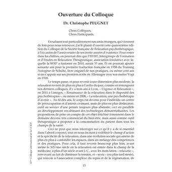 La Relaxation : une thérapie de l'espace sensoriel et tonique