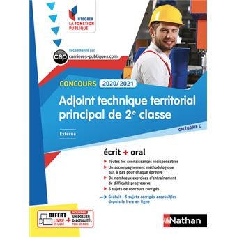 Concours adjoint technique territorial principal de 2ème classe - N°36 - (IFP) - 2019