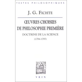 Œuvres choisies de philosophie première