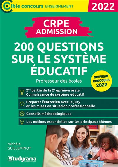 CRPE – 200 questions sur le système éducatif - Michèle Guilleminot - broché