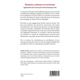 Humains, animaux et terrorisme