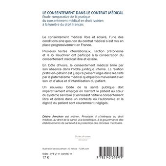 Le consentement dans le contrat médical
