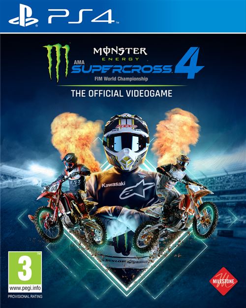 Pochette avant du jeu Monster Energy Supercross 4 - The official videogame PS4