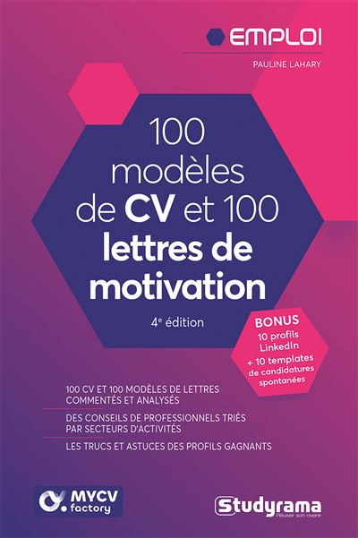 100 modèles de CV et lettres de motivation