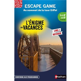 Enigme des vacances Escape game 6e-5e Au sommet de la Tour Eiffel