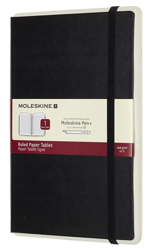 MSK PAPER TABLET L - LIJNTJES HARD ZWART
