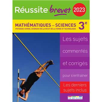 Réussite brevet 2023 mathématiques-sciences 3e