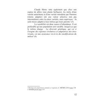 De l'inégalité biologique