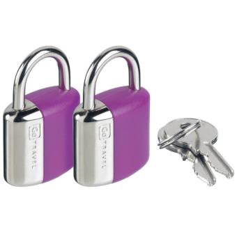 2 cadenas à clé Go Travel  Violets