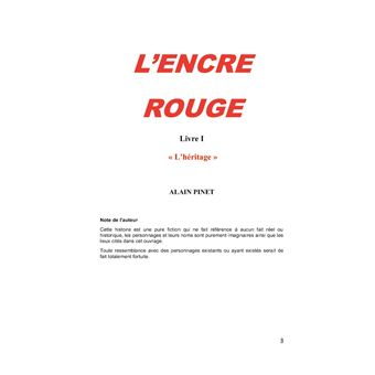 L'encre rouge