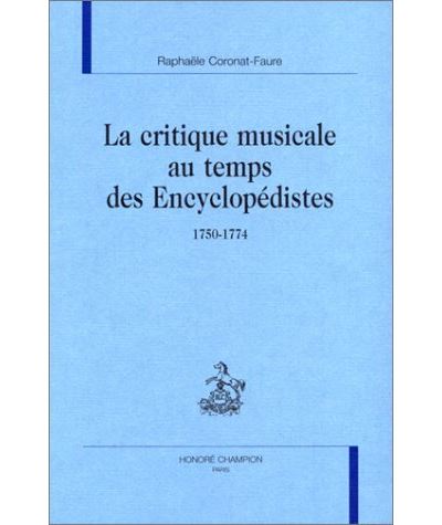 La critique musicale au temps des encyclopédistes