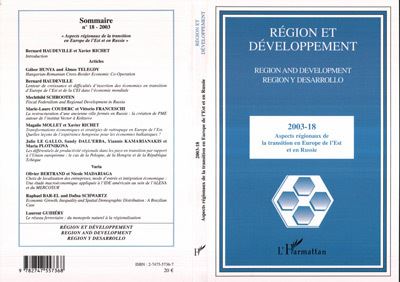 Aspects régionaux de la transition en Europe de l'Est