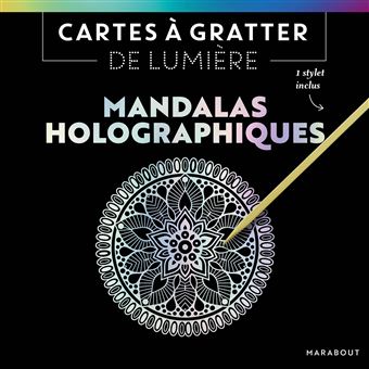 Cartes à gratter de lumière - Mandalas Holographiques