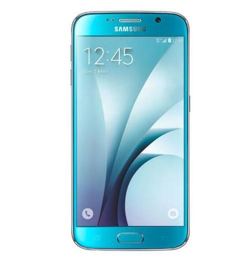 Samsung Galaxy S6 - 4G smartphone - RAM 3 Go / Mémoire interne 32 Go - écran OEL - 5.1 - 2560 x 1440 pixels - rear camera 16 MP - front camera 5 MP - bleu topaze