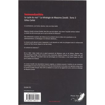 Immondanités Tome 3 - Tétralogie Massimo Zanetti