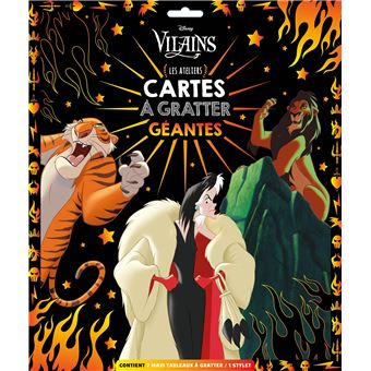 DISNEY -  Les Ateliers Disney - Mes cartes à gratter géantes - Vilains