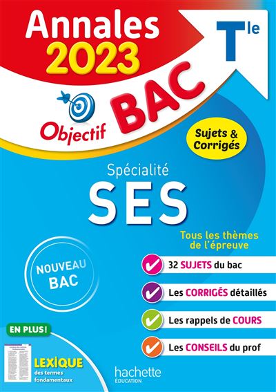 Annales Objectif BAC 2023 - Spécialité SES