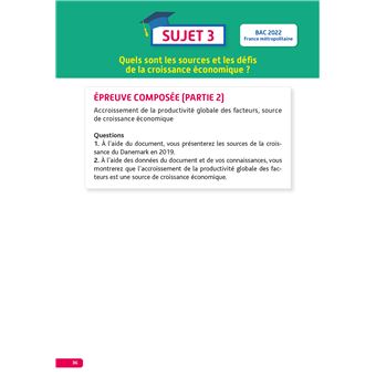 Annales Objectif BAC 2023 - Spécialité SES